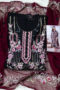 Minhal chiffon embroidered unstitched fabric for kurta and trouser with dupatta
